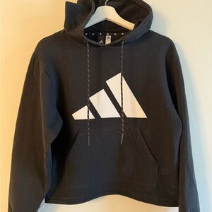 adidas Black and White fleece winter Hoodie